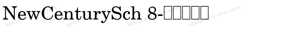 NewCenturySch 8字体转换